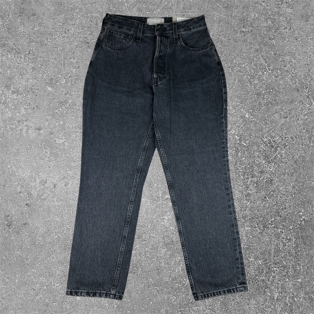 Everlane Curvy 90s Cheeky Straight Jean Womens 29 Black High Rise Organic Cotton